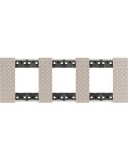 Рамка немецкого стандарта на 3 поста (2+2+2 модуля) Bticino Living Now KA4802M3MM оптик