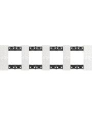 Рамка немецкого стандарта на 4 поста (2+2+2+2 модуля) Bticino Living Now KA4802M4MW пиксель
