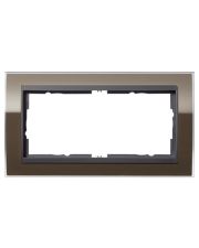 Рамка без перегородки двомісна Gira Clear коричнева/антрацит (1002768)