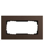 Рамка без перегородки двухместная Gira Linoleum-Multiplex темно-коричневая (1002223)