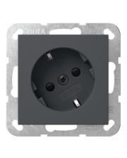 Розетка Gira System 55 со шторками антрацит (441828)