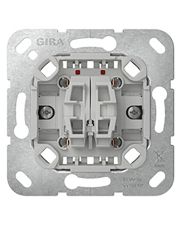 Механізм двухклавішного перемикача з самоповерненням Gira 10А (312800)