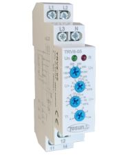 Реле контролю напруги TOSUNlux  TRV8-05/M265 L1-L2-L3-N 127В-265В 2%-20% АС1 250В/DC24В 0,1-10сек 10А 2 контактні групи (6940151001010)