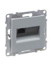 Розетка комп'ютерна RJ45 Cat.5e UTP Legrand SUNO (алюміній) 721350