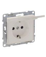 Розетка 2К+З 16А/250В с защитными шторками и крышкой Legrand SUNO (слоновая кость) 721227