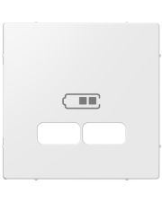 USB-накладка розетки Schneider Electric Merten System M полярно білий (MEG4367-0319)