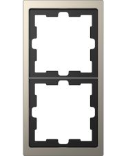 Двухместная рамка Schneider Electric D-Life никель (MEG4020-6550)