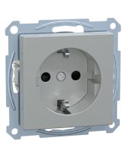 Механізм розетки SCHUKO із заслінками алюміній 16А Merten (MEG2300-0460)