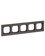 П'ятимісна рамка M-ELEGANCE metal родій Merten (475514)