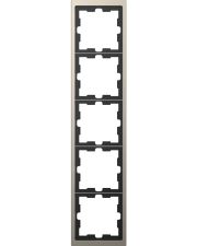 Пятиместная рамка Schneider Electric D-Life никель (MEG4050-6550)