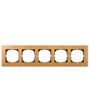 Рамка пятиместная M-ELEGANCE wood бук Merten (MEG4055-3470)