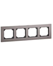 Рамка чотиримісна M-ELEGANCE metal родій Merten (475414)