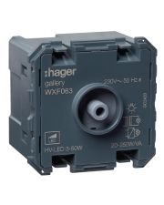 Светорегулятор нажимной Hager 250Вт Lumina/Gallery