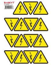 Самоклеющаяся наклейка E.Next "Молния" e.sticker.lightning.100 (100х100х100мм) 12 шт/лист