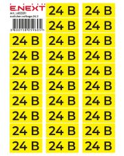 Самоклеющаяся наклейка E.Next "24В" e.sticker.voltage.24.2 (90х38мм) 26 шт/лист