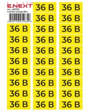Самоклеющаяся наклейка E.Next "36В" e.sticker.voltage.36.2 (90х38мм) 26 шт/лист