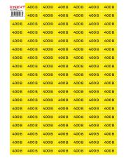 Самоклеюча наліпка E.Next "400В" e.sticker.voltage.400.1 (40х20мм) 102 шт/аркуш