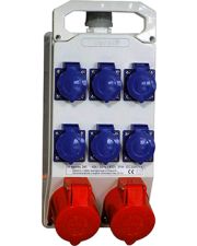 Монтажный набор E.Next 2x16A 3P+N+Z 400V, 6x16A 2P+Z 250V