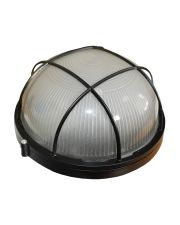 Круглий світильник TNSy НПП1102-100W-E27-IP65 з решіткою чорний (TNSy5001183)