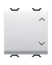 Переключатель 3-х позиционный GEWISS Chorusmart 2M 1P 10A UP-DOWN (глянцевый белый) GW10123