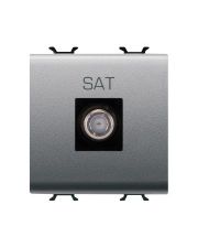 Розетка TV/SAT GEWISS Chorusmart 2M FEMALE CONN (титан) GW14377