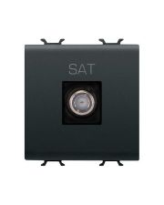 Розетка TV/SAT GEWISS Chorusmart 2M FEMALE CONN (чорний) GW12377