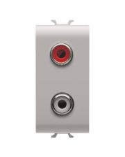 Аудио розетка GEWISS Chorusmart RCA 1M (бежевый) GW13453