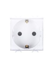 Розетка с крышкой GEWISS Chorusmart 2M 2P+E 16A (сатиновый белый) GW15242