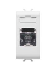 Телефонная розетка GEWISS Chorusmart RJ11 1M (глянцевый белый) GW10401
