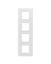 Металлическая рамка Chorusmart LUX 2+2+2+2M вертикальна (сатиновый белый) GW16229XW