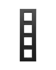 Металлическая рамка Chorusmart LUX 2+2+2+2M вертикальна (сатиновый черный) GW16229XM