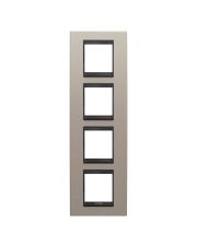 Металлическая рамка Chorusmart LUX 2+2+2+2M вертикальна (матовый алюминий/лава) GW16229WS