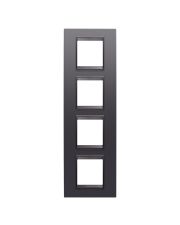 Рамка Chorusmart LUX 2+2+2+2M вертикальна (сланець абсолют) GW16229YA