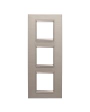 Рамка Chorusmart LUX 2+2+2M вертикальна (матовый алюминий) GW16227XS