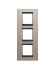 Металлическая рамка Chorusmart LUX 2+2+2M вертикальна (матовый алюминий/лава) GW16227WS