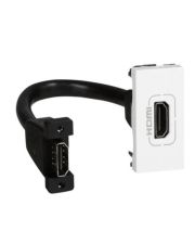 HDMI розетка Legrand Mosaic 1 модуль белая