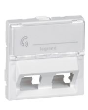 Лицевая панель для коннектора Legrand Mosaic RJ-45 Keystone 45°