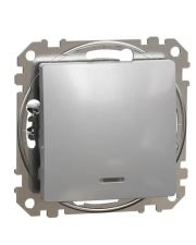 Перекрестный переключатель Schneider Electric Sedna Design & Elements с подсветкой алюминий SDD113107L