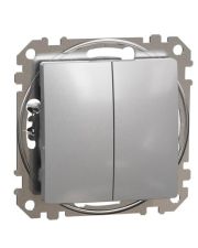 Двухклавишный выключатель Schneider Electric Sedna Design & Elements алюминий SDD113105