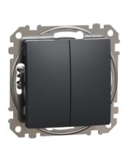 Двухклавишный выключатель Schneider Electric Sedna Design & Elements черный SDD114105