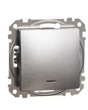 Выключатель Schneider Electric Sedna Design & Elements с подсветкой матовый алюминий SDD170101L