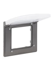 Рамка 1-постовая с крышкой Legrand Niloe Step сталь (863496)