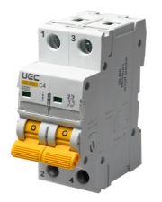 Автоматический выключатель UEC SB-M8 2P 04A C 4,5кA (MCB45-2-004-C)