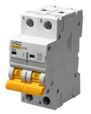 Автоматический выключатель UEC SB-M8 2P 16A D 4,5кA (MCB45-2-016-D)
