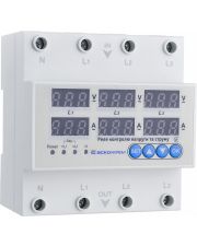 Реле контроля напряжения и тока Аско-Укрем RKV 4P 63A