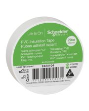 Изоляционная лента Schneider Electric 2420104 19ммх20м белая