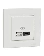 USB розетка Schneider Electric Asfora EPH2700421 USB/Type-C 3А 45Вт белая