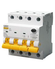 Автомат дифференциальной защиты UEC SB-R9NE 4P C 10A 30мА A 6кА