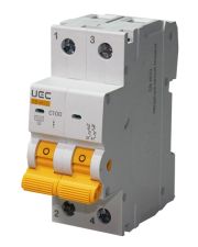Автоматический выключатель UEC SB-M10 2P 100A C 10кA