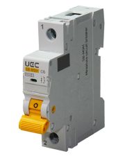 Автоматический выключатель UEC SB-M9H 1P 6A C 10кA